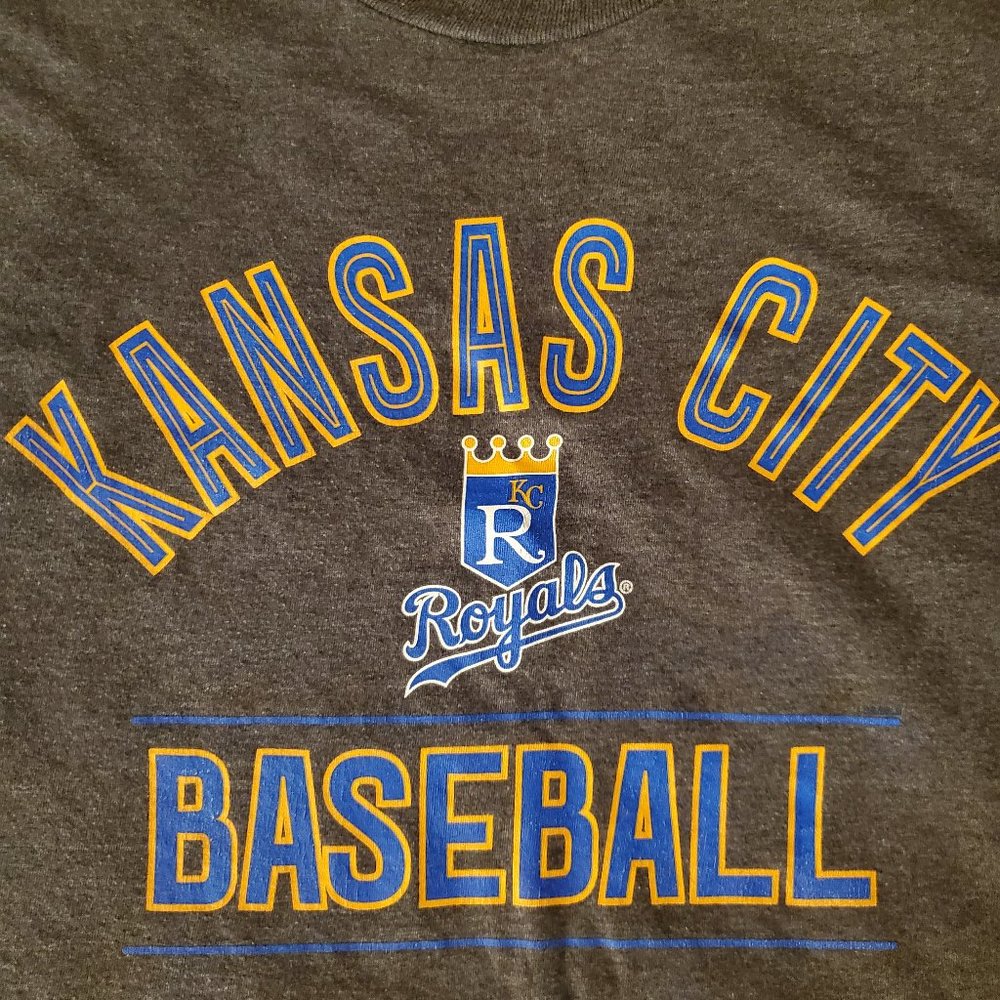 Kc baseball tee dark gray. Licensed tee.